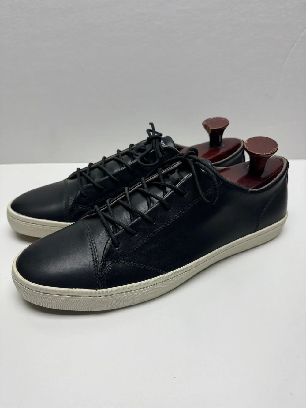 Cole Haan Trafton Black Leather Low-Top Sneakers - Casual Men’s Shoes